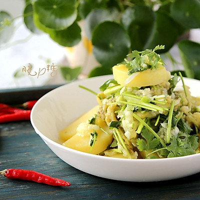 涼拌茄子土豆（飯菜一鍋出）